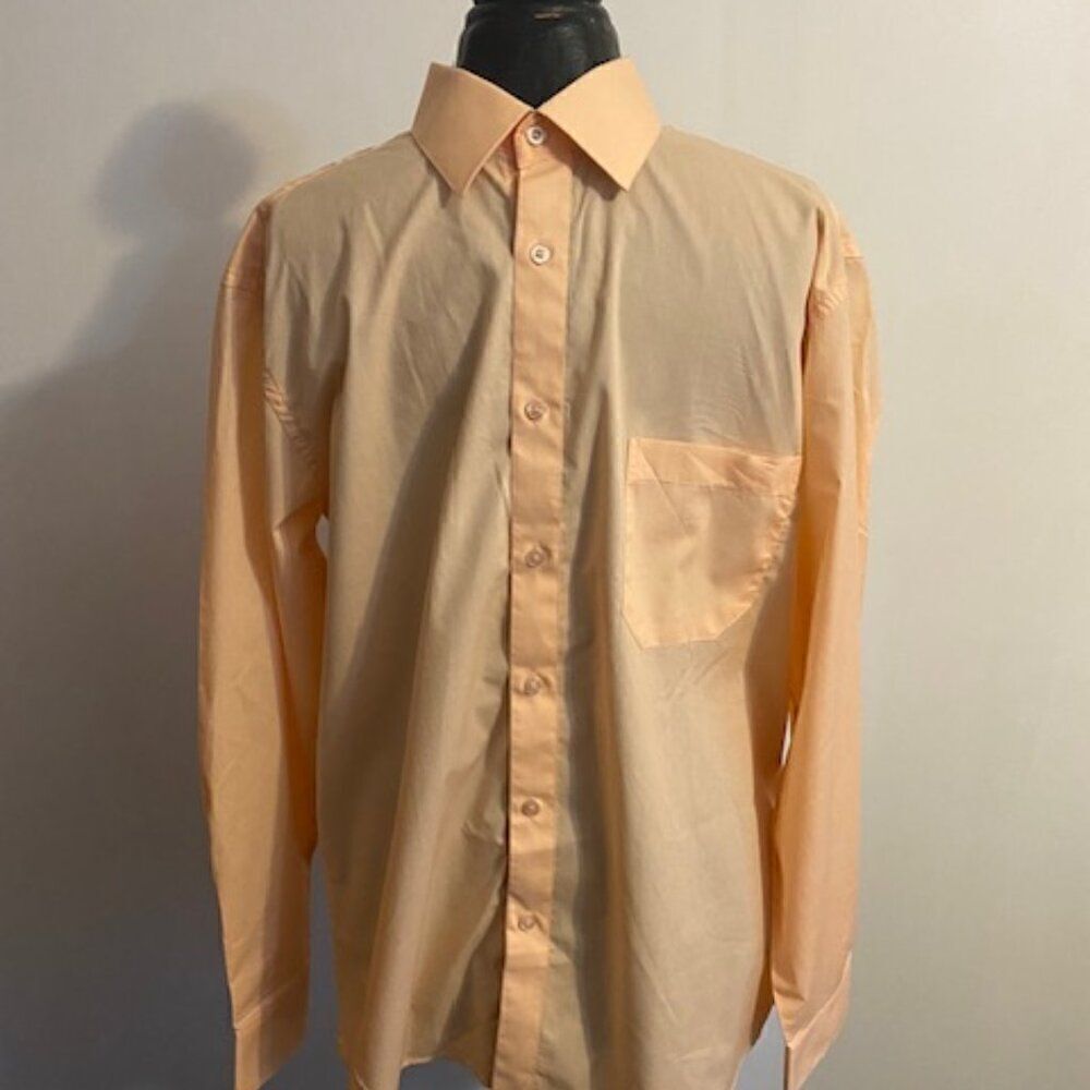 Stefano Peach Classic Fit button-down dress shirt, size 16 1/2